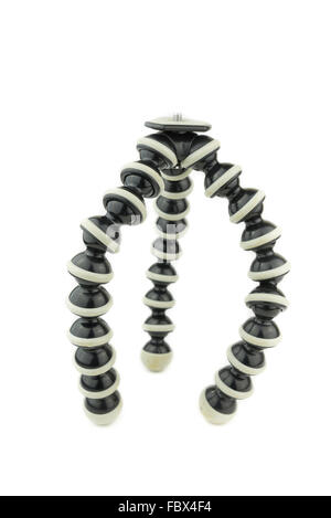 flexible tripod for smart phone and small camera, ball joint omni direction adjustable Stock Photo