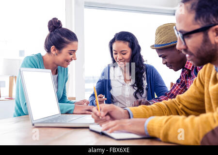 Business people discussing in creative office Stock Photo