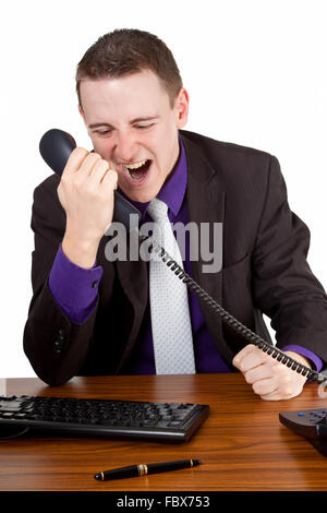 Angry businessman Stock Photo