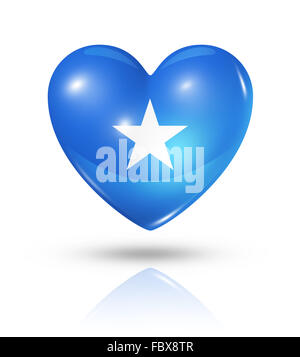 Love Somalia, heart flag icon Stock Photo