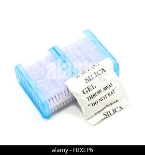 silica gel isolate on white background Stock Photo