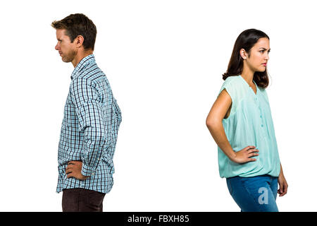 Frustrated couple ignoring each other Stock Photo