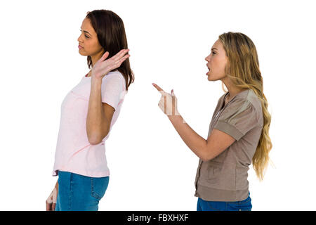 Two girls arguing Stock Photo