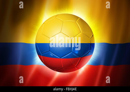 Colombia national football team flag waving animation with a red ball in  the middle. Motion. Yellow, blue, and red realistic flag, seamless loop.  For Stock Photo - Alamy