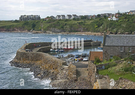 Crail, view to the harbour Stock Photo