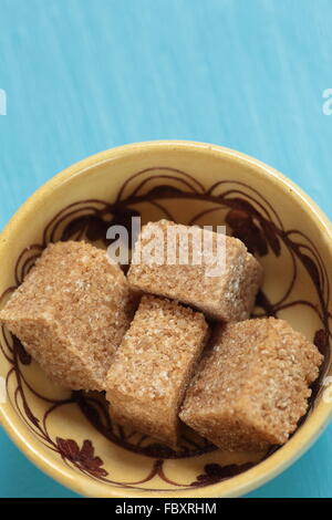 brown sugar in lumps Stock Photo
