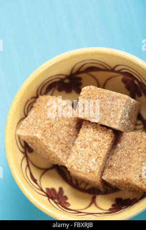 brown sugar in lumps Stock Photo