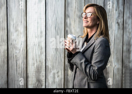 Woman wearing a suit Stock Photo