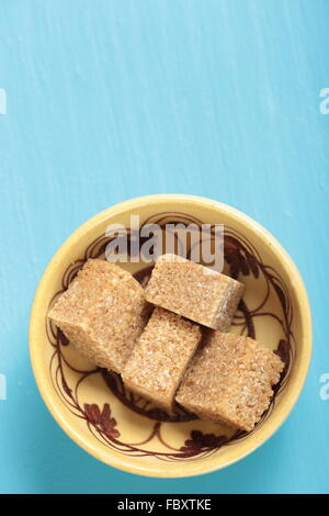 brown sugar in lumps Stock Photo