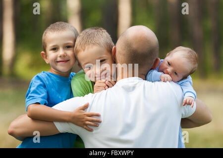 Father and sons Stock Photo