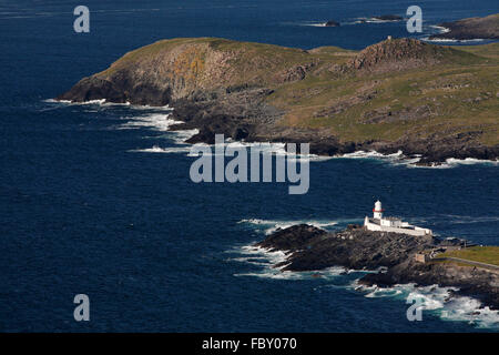 Lighthouse on Valentia Island, Co. Kerry, Ireland Stock Photo