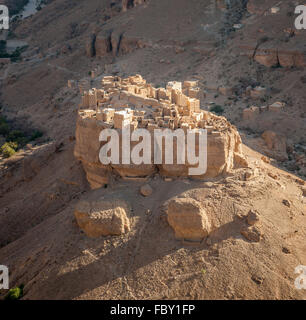 Panorama of Haid Al-Jazil in Wadi Doan - Hadramaut - Yemen Stock Photo