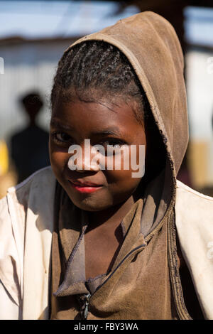 Street scene at Ambalavao,road National 7,Hightlands, Madagascar Stock Photo