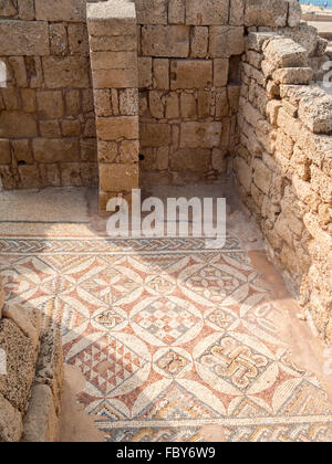 Caesarea bathouse mosaics Stock Photo