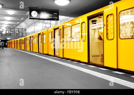 Berlin Subway U-Bahn Stock Photo