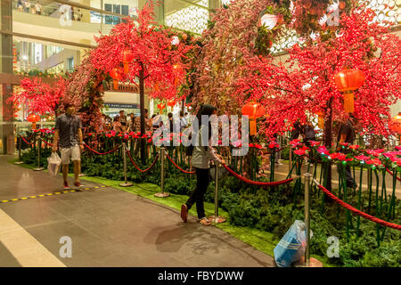 Pavilion shopping mall preparing for the Chinese New Year in Kuala Lumpur Malaysia Stock Photo