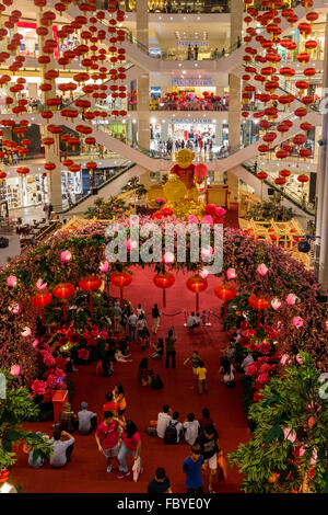 Pavilion shopping mall preparing for the Chinese New Year in Kuala Lumpur Malaysia Stock Photo