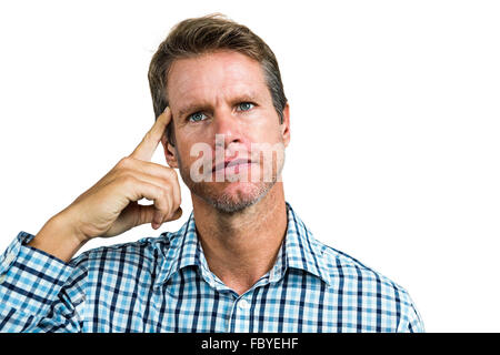 Close-up of thoughtful man Stock Photo
