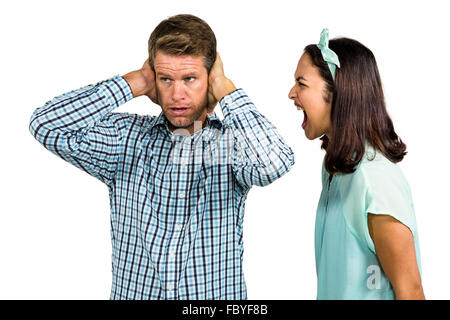 Couple arguing with each other Stock Photo