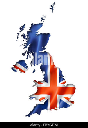 British flag map Stock Photo