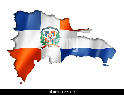 Dominican Republic flag map Stock Photo