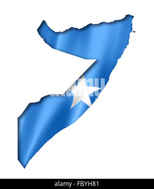 Somalian flag map Stock Photo