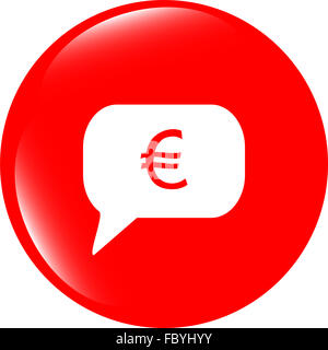 web icon on cloud with euro eur money sign Stock Photo