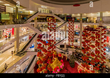 Pavilion shopping mall preparing for the Chinese New Year in Kuala Lumpur Malaysia Stock Photo