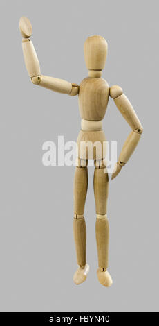 greeting wooden Dutch doll Stock Photo
