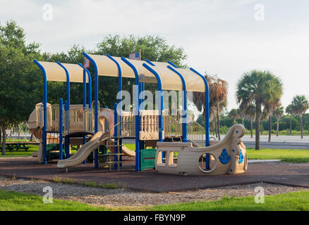 Childs climbing frame like pirate ship in Florida Stock Photo