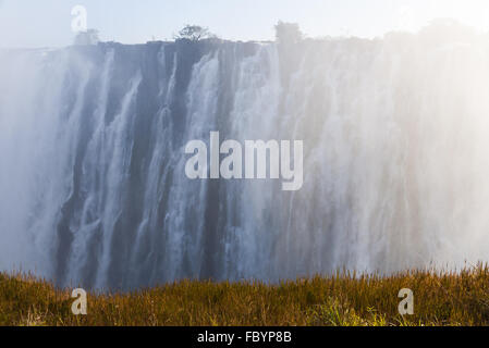 Victoria Falls viewed from the Zambian side Stock Photo