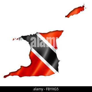 Outline map and flag of Trinidad and Tobago Stock Photo - Alamy