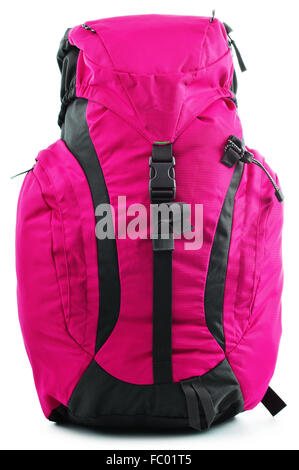 Small touristic backpack isolated on white background Stock Photo