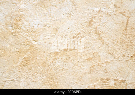 Wall with light brown plaster Stock Photo
