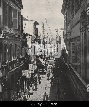RIO DE JANEIRO. The Rua do Ouvidor. Brazil, antique print 1895 Stock Photo