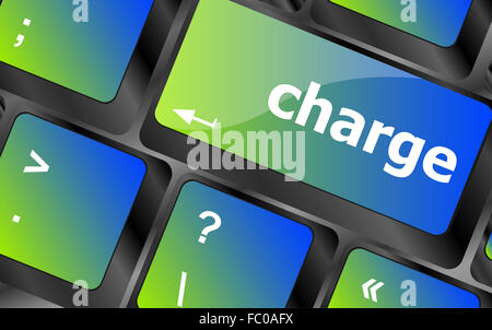 charge button on computer pc keyboard key Stock Photo