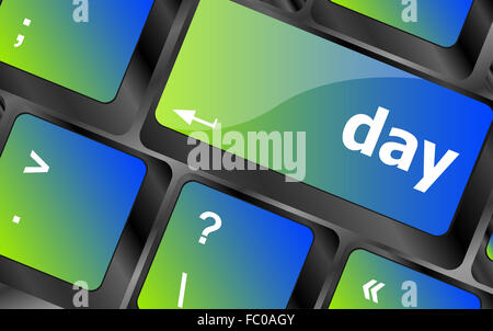 day button on computer pc keyboard key Stock Photo