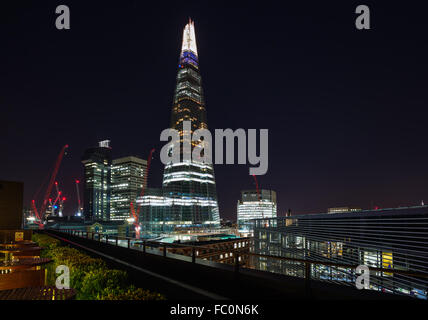London Shard seen from the south side of river Stock Photo