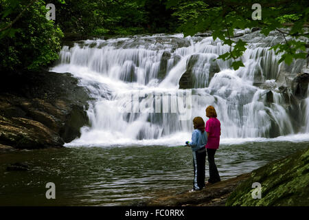 creek national alamy chattahoochee trout dicks fishing young girls forest