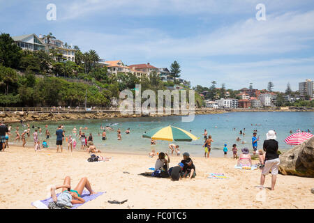 Shelly beach in Manly and cabbage tree bay, New South Wales,Australia Stock Photo