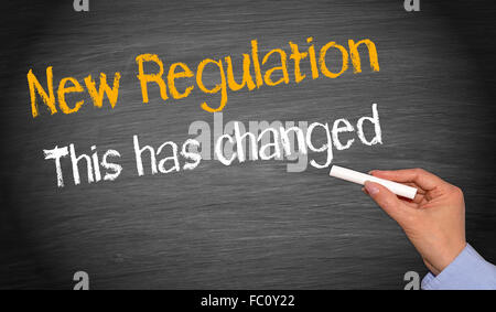 New Regulation - This has changed Stock Photo