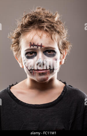 Screaming walking dead zombie child boy Stock Photo