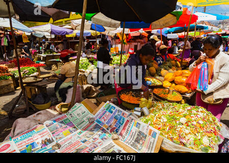 Analakely Market, Antananarivo, Madagascar Stock Photo