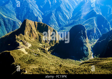 Machu Picchu view in early morning Stock Photo