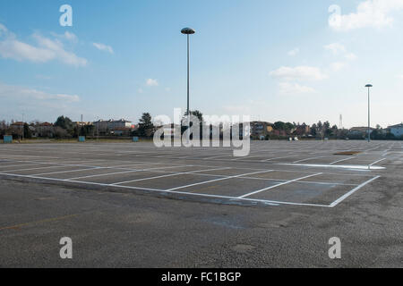 parking lot empty Stock Photo