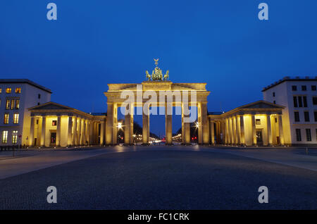 brandenburg gate in berlin at blue our Stock Photo