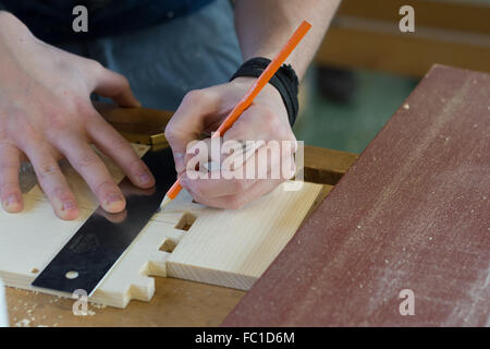 Carpenters records using Squares Stock Photo