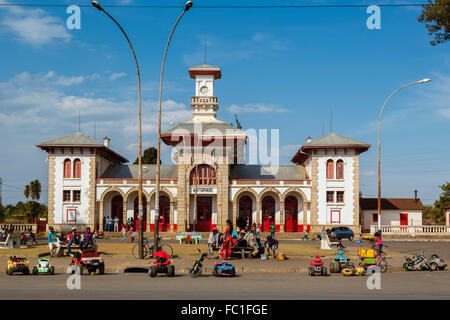 National 7, Antsirabe,the station building,,Madagascar Stock Photo