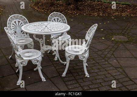 garden chairs in Reykjavik, Iceland Stock Photo