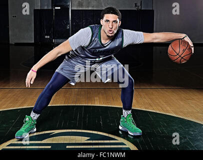 Chino Hills, CA. 8th Dec, 2015. Nationally Ranked Top Prep Basketball player LiAngelo Ball #3 of Chino Hills High School.Chino Hills Basketball Team Photo Day and Media photos.Mandatory Photo Credit: Louis Lopez/Cal Sport Media. © csm/Alamy Live News Stock Photo